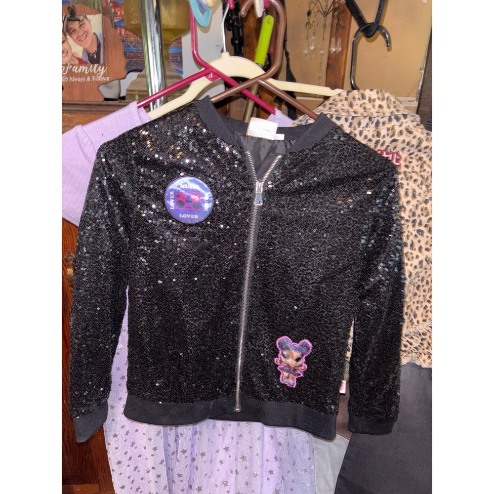 Girls LOL Surprise Sequin Jacket & Wonder Nation Star Tulle Dress Set Size 10-18